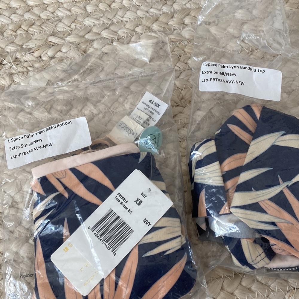 NWT LSpace Palm High Waisted Bikini Two Piece Set - Picture 4 of 4